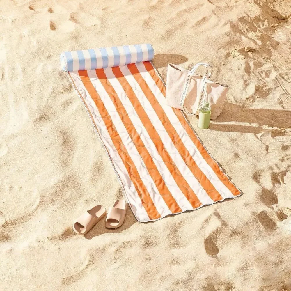 Room Essentials Outdoor Striped Beach Mat Orange 2'6